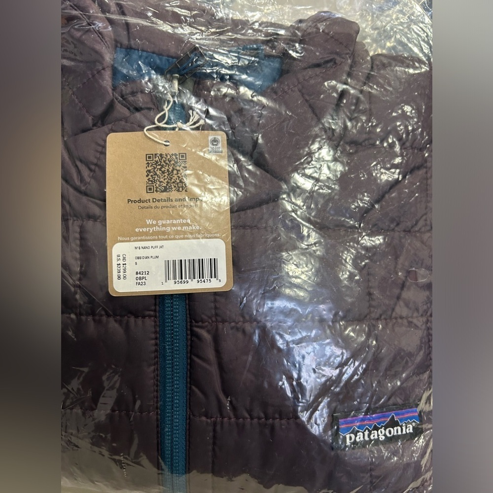 Patagonia Men’s S Small Nano Puff Jacket Purple Obsidian Plum NWT Puffer - Picture 6 of 8